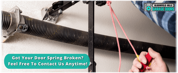 Broken Garage Door Spring Bloomfield Hills MI